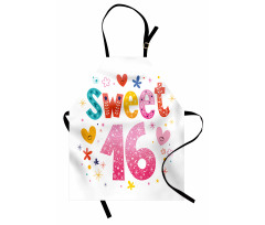 Hearts Flowers Apron