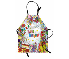 Colorful Cartoon Party Apron