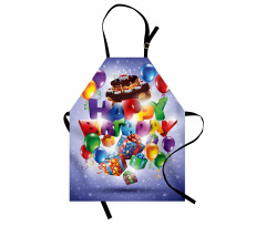 Birthday Presents Cake Apron