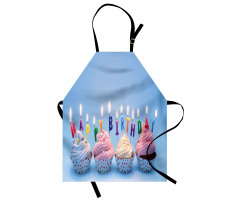Cupcakes Letter Candles Apron
