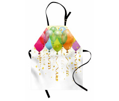 3D Balloons Rain Apron