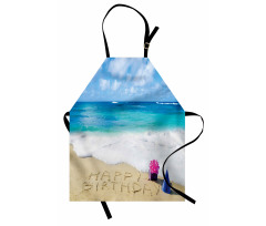 Happy Birthday on Sand Apron