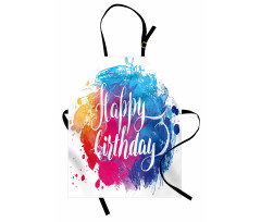 Birthday Message Colorful Apron