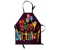 Party Objects as Letters Apron