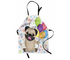 Birthday Pug Dog Apron