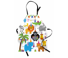 Wild Animals Birthday Apron