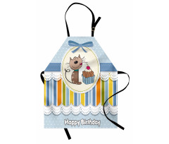 Baby Cat with Cake Apron