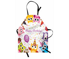 Birthday Party Owls Apron