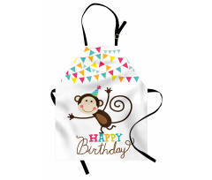 Monkey Cone Flag Apron