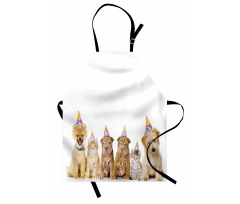 Dogs Cats at a Party Apron