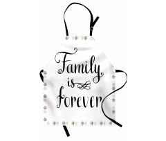 Family Words Ink Sketch Apron