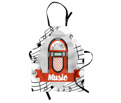 Retro Red Music Box Apron