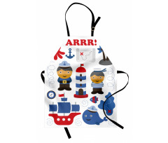 Sea Themed Objects Apron