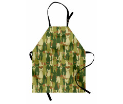 Kitten Silhouettes Jungle Apron