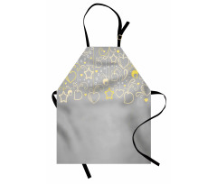 Grey Swirl Hearts Apron