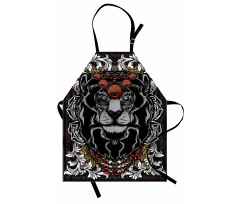 Jungle Emperor Lion Frame Apron