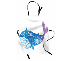 Watercolor Abstract Words Apron
