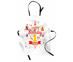 Party with Cones Bear Apron