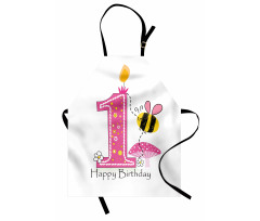 Bees Party Cake Candle Apron