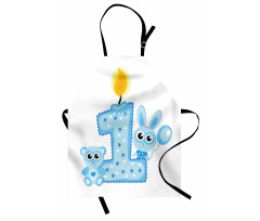 Boys Party Cake Candle Apron