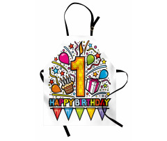 Pop Art Style Party Apron