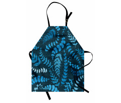 Floral Swirl Leaves Branch Apron