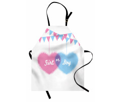 Girl Boy Hearts Flags Apron