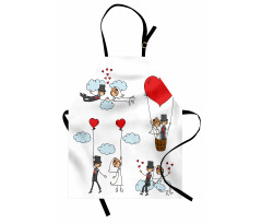 Newlyweds Caricature Apron