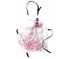 Floral Bridal Gown Apron