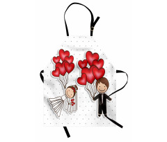 Funny Newlyweds Balloons Apron