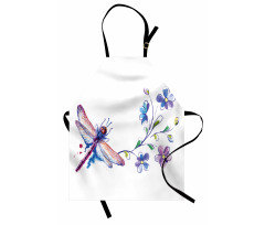 Ivy Flowers Dragonflies Apron