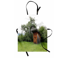 Wooden Hut in Forest Apron