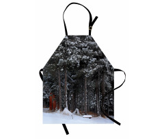 Snowy Forest Cottage Apron