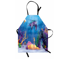 Underwater World Cartoon Apron