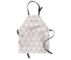 Taupe Colored Damask Apron