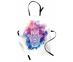 Watercolor Hamsa Art Apron