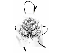Ornamental Lotus Sketch Apron