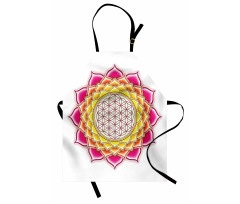 Flower of Life Lotus Vivid Apron