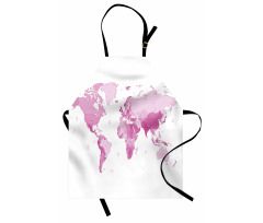 World Map Continents Apron