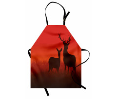 Deer Doe Autumn Apron