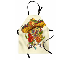 Skull in Sombrero Apron