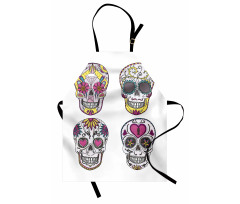 Mexican Skulls Set Apron