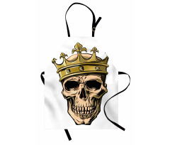 Skeleton Head with Crown Apron