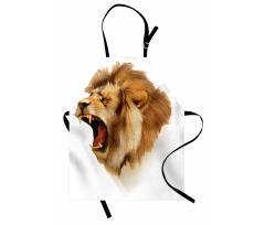 Roaring Fierce Lion Head Apron