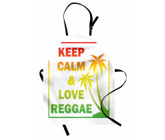 Keep Calm Words Reggae Apron
