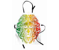 Colorful Lion Portrait Apron