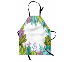 Succulents Plants Frame Apron