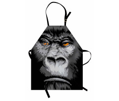 Wild Gorilla Orange Eyes Apron