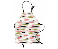 Thick Brushstrokes Stripes Apron