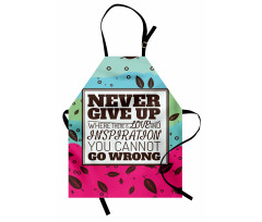 Never Give up Frame Retro Apron